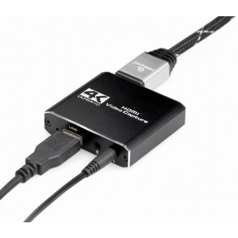 Gembird | USB HDMI grabber, 4K, pass-through HDMI | UHG-4K2-01 | Ethernet LAN (RJ-45) ports | USB 3.0 (3.1 Gen 1) ports quantity - 2
